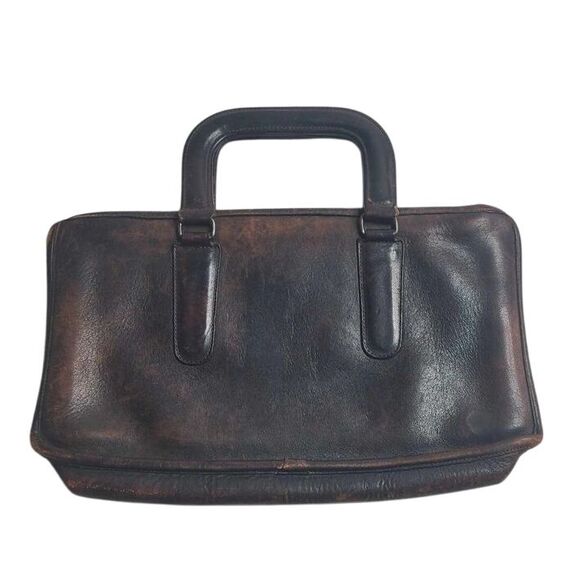3502 Vintage Coach Handle Clutch Handbag‎ Bonnie Cashin Brown Leather - Picture 1 of 9